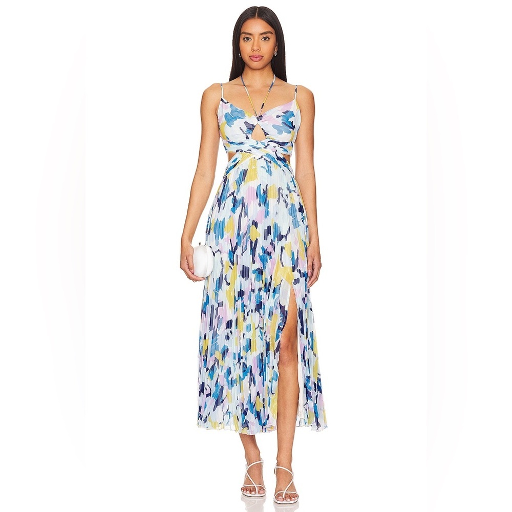 Aquata Dress in Aqua Blue Multi
ASTR the Label/ Revolve Size Medium